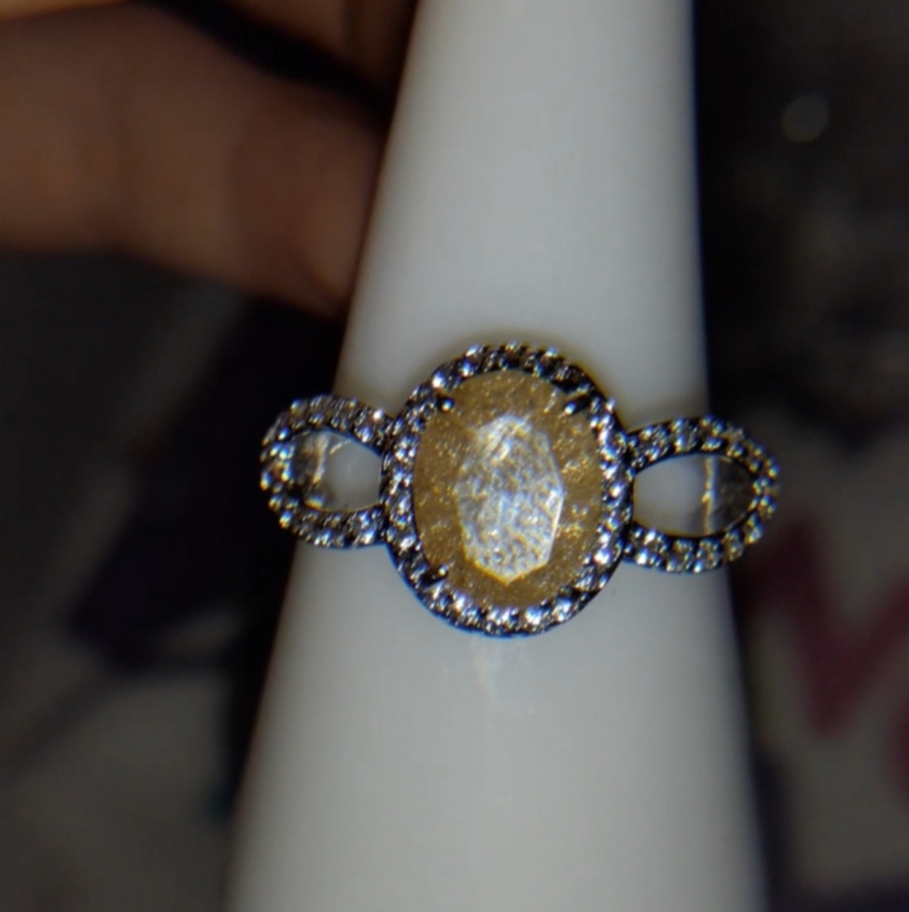 Champagne ice crystal and white topaz